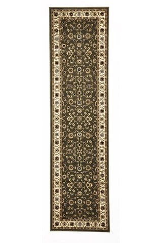 Darrahopens Home & Garden > Rugs > Floor Rugs Sydney 1 Green Ivory Runner by Rug Culture - 400X80CM - RUNNER