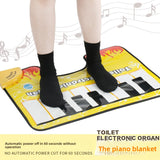 Darrahopens Home & Garden > Rugs > Floor Rugs Yellow Electronic Toilet Piano Mat - Funny Musical Floor Keyboard for Bathroom Entertainment - Novelty Gag Gift & Potty Training Toy - Waterproof & Non-Slip - Fits Standard Toilets