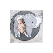 Darrahopens Home & Garden > Rugs > Kid's Rugs Baby Crawling Mat Play Mat Kids Crawling Mat ROund Animals Carpet Children Rug For Girls Boys 90X90Cm (Elephant)