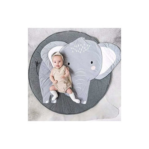 Darrahopens Home & Garden > Rugs > Kid's Rugs Baby Crawling Mat Play Mat Kids Crawling Mat ROund Animals Carpet Children Rug For Girls Boys 90X90Cm (Elephant)