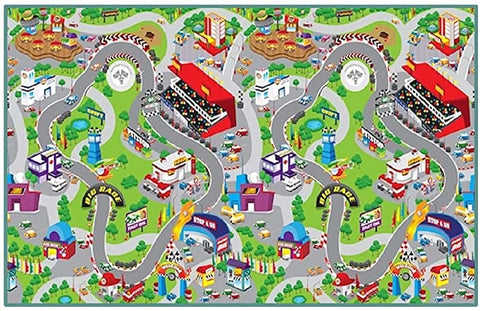Darrahopens Home & Garden > Rugs > Kid's Rugs Rollmatz Activity Floor Mat - Racing  630211