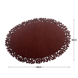Darrahopens Home & Garden > Rugs > Outdoor Rugs 4Pc Leaf Edge Felt Placemats Heat Insulation Coffee Cup Mat Table Decor At First