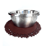Darrahopens Home & Garden > Rugs > Outdoor Rugs 4Pc Leaf Edge Felt Placemats Heat Insulation Coffee Cup Mat Table Decor At First