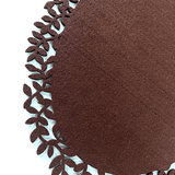 Darrahopens Home & Garden > Rugs > Outdoor Rugs 4Pc Leaf Edge Felt Placemats Heat Insulation Coffee Cup Mat Table Decor At First