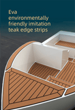 Darrahopens Home & Garden > Rugs > Outdoor Rugs EVA Faux Teak Boat Flooring Border Trim Self Adhesive Marine Decking Strip Non Slip Foam Sheet for Yacht Caravan RV (Light Brown & Black, 240cm x 5.7cm)