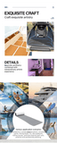 Darrahopens Home & Garden > Rugs > Outdoor Rugs EVA Faux Teak Boat Flooring Sheet Marine Decking Mat Self Adhesive Non Slip Foam for Yacht Caravan & RV (Dark Grey & Black, 240cm x 45cm)
