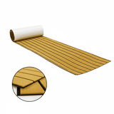 Darrahopens Home & Garden > Rugs > Outdoor Rugs EVA Faux Teak Boat Flooring Sheet Marine Decking Mat Self Adhesive Non Slip Foam for Yacht Caravan & RV (Gold & Black, 240cm x 45cm)