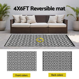 Darrahopens Home & Garden > Rugs > Outdoor Rugs Gardeon Outdoor Rugs 120x180cm Large Carpet Reversible Area Mat PP Dual-Sided Patio Rug Cross