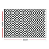 Darrahopens Home & Garden > Rugs > Outdoor Rugs Gardeon Outdoor Rugs 120x180cm Large Carpet Reversible Area Mat PP Dual-Sided Patio Rug Cross
