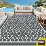 Darrahopens Home & Garden > Rugs > Outdoor Rugs Gardeon Outdoor Rugs 274x366cm Large Carpet Reversible Area Mat PP Dual-Sided Patio Rug