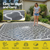 Darrahopens Home & Garden > Rugs > Outdoor Rugs Gardeon Outdoor Rugs 274x366cm Large Carpet Reversible Area Mat PP Dual-Sided Patio Rug