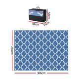 Darrahopens Home & Garden > Rugs > Outdoor Rugs Gardeon Outdoor Rugs 274x366cm Large Carpet Reversible Area Mat PP Dual-Sided Patio Rug Blue