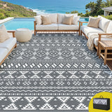 Darrahopens Home & Garden > Rugs > Outdoor Rugs Gardeon Outdoor Rugs 274x366cm Large Carpet Reversible Area Mat PP Dual-Sided Patio Rug Bohemian