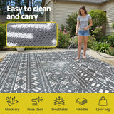 Darrahopens Home & Garden > Rugs > Outdoor Rugs Gardeon Outdoor Rugs 274x366cm Large Carpet Reversible Area Mat PP Dual-Sided Patio Rug Bohemian