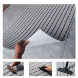 Darrahopens Home & Garden > Rugs > Outdoor Rugs Grey Striped EVA Boat Deck Mat - Waterproof Non-Slip Flooring for Yacht, Boat, and Outdoor Use(2400x450x6mm)