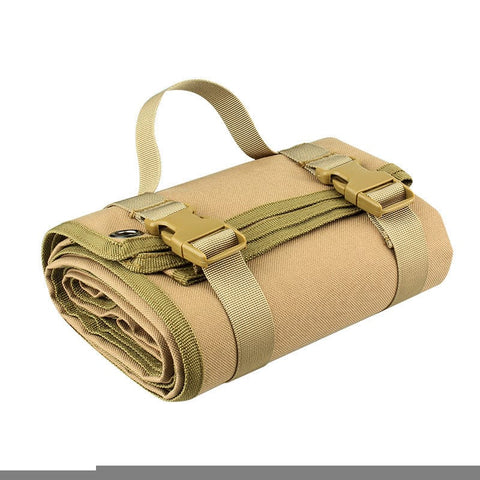 Darrahopens Home & Garden > Rugs > Outdoor Rugs Khaki Tactical Roll-Up Shooting Mat - Lightweight Waterproof Ground Pad for Outdoor Camping & Hiking