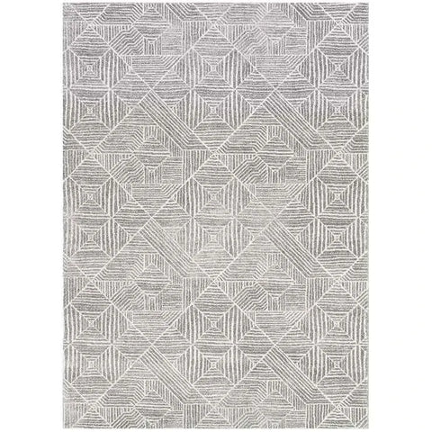 Darrahopens Home & Garden > Rugs > Outdoor Rugs Oasis 457 Silver Rug 290x200cm - Bohemian Tribal Style, Easy to Clean Polypropylene In Australia - Darrahopens