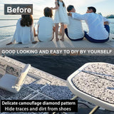 Darrahopens Home & Garden > Rugs > Outdoor Rugs Snow Camouflage EVA Boat Deck Mat - Non-Slip, Waterproof Flooring for Yacht, Boat, and Outdoor Use(2400x300x5mm)