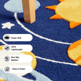 Darrahopens Home & Garden > Rugs Soft Touch Ultra Plush Memory Foam Kids Star Galaxy Mat - 150 x 200 CM
