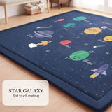 Darrahopens Home & Garden > Rugs Soft Touch Ultra Plush Memory Foam Kids Star Galaxy Mat - 200 X 400 CM