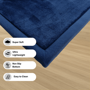 Darrahopens Home & Garden > Rugs Soft Touch Ultra Plush Memory Foam Tatami Midnight Blue Mat - 200 X 400 CM