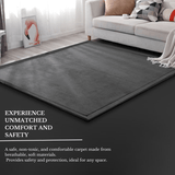 Darrahopens Home & Garden > Rugs Soft Touch Ultra Plush Memory Foam Tatami Stone Grey Mat - 150 x 200 CM