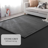 Darrahopens Home & Garden > Rugs Soft Touch Ultra Plush Memory Foam Tatami Stone Grey Mat - 200 X 400 CM