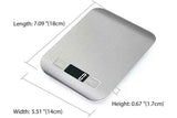 5KG Stainless Steel Digital Electronic Kitchen Scale Postal Scales 1g LCD Backlight Weight Black