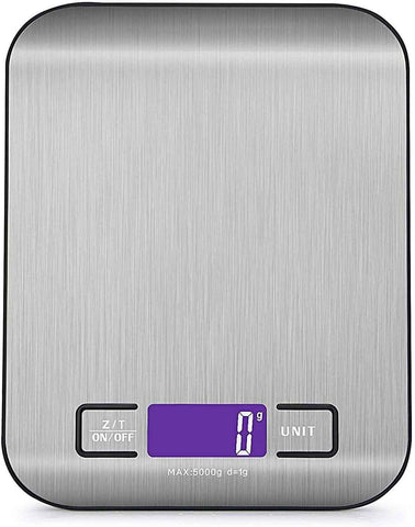 5KG Stainless Steel Digital Electronic Kitchen Scale Postal Scales 1g LCD Backlight Weight Black