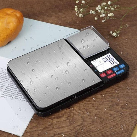 Darrahopens Home & Garden > Scales > Kitchen Scales Digital kitchen scale - with dual weighing plates 5 kg/1 g and 500 g/0.01 g - small grams