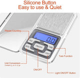 Darrahopens Home & Garden > Scales > Kitchen Scales Electronic kitchen scale - Kitchen scale - 500g/0.01g - Food scale - Stainless steel household scale - With display and tare function - Suitable for food, jewelry, coffee bags, etc.