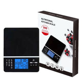 Darrahopens Home & Garden > Scales > Kitchen Scales Food Scale with Nutritional Calculator, Kitchen Diet Scale, Digital Food Calorie Counting Scale for Meal Prep, Kitchen, Baking, Weight Loss, Resolution 1g, Max 5kg 11Ib