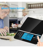 Darrahopens Home & Garden > Scales > Kitchen Scales Food Scale with Nutritional Calculator, Kitchen Diet Scale, Digital Food Calorie Counting Scale for Meal Prep, Kitchen, Baking, Weight Loss, Resolution 1g, Max 5kg 11Ib
