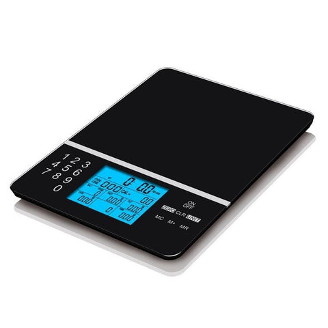 Darrahopens Home & Garden > Scales > Kitchen Scales Food Scale with Nutritional Calculator, Kitchen Diet Scale, Digital Food Calorie Counting Scale for Meal Prep, Kitchen, Baking, Weight Loss, Resolution 1g, Max 5kg 11Ib