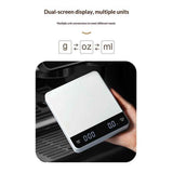 Darrahopens Home & Garden > Scales > Kitchen Scales Mini Coffee Scale with Timer,Rechargeable Espresso Scale,3kg/0.1g Precision Scale for Espresso&Pour-Over Coffee,Portable Digital Kitchen Scale,White
