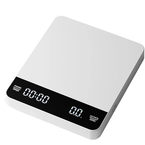 Darrahopens Home & Garden > Scales > Kitchen Scales Mini Coffee Scale with Timer,Rechargeable Espresso Scale,3kg/0.1g Precision Scale for Espresso&Pour-Over Coffee,Portable Digital Kitchen Scale,White