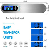 Darrahopens Home & Garden > Scales > Kitchen Scales Travel Luggage Scale, Portable Digital Luggage Scale Max 50Kg/110Lb (Lb,G,Oz,Kg) Scale With Hook For