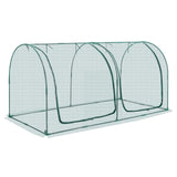 Darrahopens Home & Garden > Scales > Kitchen Scales VEVOR Crop Cage, 2.48 x 1.2 x 1.2 m Plant Protection Tent with Zippered Door, Wind-Resistant Tall Crop Cage, Easy to Install, Outdoor Raised Bed Cover with Frame, Plant Netting for Garden Patio Lawn
