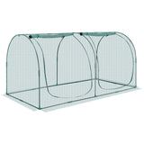 Darrahopens Home & Garden > Scales > Kitchen Scales VEVOR Crop Cage, 2.48 x 1.2 x 1.2 m Plant Protection Tent with Zippered Door, Wind-Resistant Tall Crop Cage, Easy to Install, Outdoor Raised Bed Cover with Frame, Plant Netting for Garden Patio Lawn