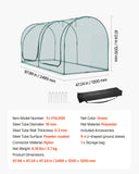 Darrahopens Home & Garden > Scales > Kitchen Scales VEVOR Crop Cage, 2.48 x 1.2 x 1.2 m Plant Protection Tent with Zippered Door, Wind-Resistant Tall Crop Cage, Easy to Install, Outdoor Raised Bed Cover with Frame, Plant Netting for Garden Patio Lawn