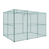 Darrahopens Home & Garden > Scales > Kitchen Scales VEVOR Crop Cage, 2.9 x 1.94 x 1.94 m Plant Protection Tent with Zippered Door, Wind-Resistant Tall Crop Cage, Easy to Install, Outdoor Raised Bed Cover, Tomato Plant Netting for Garden Patio Lawn