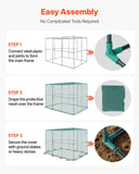 Darrahopens Home & Garden > Scales > Kitchen Scales VEVOR Crop Cage, 2.9 x 1.94 x 1.94 m Plant Protection Tent with Zippered Door, Wind-Resistant Tall Crop Cage, Easy to Install, Outdoor Raised Bed Cover, Tomato Plant Netting for Garden Patio Lawn