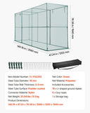 Darrahopens Home & Garden > Scales > Kitchen Scales VEVOR Crop Cage, 3.56 x 1.2 x 1.94 m Plant Protection Tent with Zippered Door, Wind-Resistant Tall Crop Cage, Easy to Install, Outdoor Raised Bed Cover, Tomato Plant Netting for Garden Patio Lawn