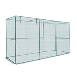 Darrahopens Home & Garden > Scales > Kitchen Scales VEVOR Crop Cage, 3.56 x 1.2 x 1.94 m Plant Protection Tent with Zippered Door, Wind-Resistant Tall Crop Cage, Easy to Install, Outdoor Raised Bed Cover, Tomato Plant Netting for Garden Patio Lawn