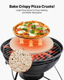 Darrahopens Home & Garden > Scales > Kitchen Scales VEVOR Pizza Stone, 381 mm Round Cordierite Pizza Stone, Extra Large Baking-Stone with Aluminum Peel, 17 mm Thickness Heat-Resistant Cooking Cordierite, for Kitchen Oven, Baking Pizzas, BBQ Grilling