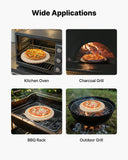 Darrahopens Home & Garden > Scales > Kitchen Scales VEVOR Pizza Stone, 381 mm Round Cordierite Pizza Stone, Extra Large Baking-Stone with Aluminum Peel, 17 mm Thickness Heat-Resistant Cooking Cordierite, for Kitchen Oven, Baking Pizzas, BBQ Grilling