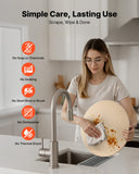 Darrahopens Home & Garden > Scales > Kitchen Scales VEVOR Pizza Stone, 381 mm Round Cordierite Pizza Stone, Extra Large Baking-Stone with Aluminum Peel, 17 mm Thickness Heat-Resistant Cooking Cordierite, for Kitchen Oven, Baking Pizzas, BBQ Grilling