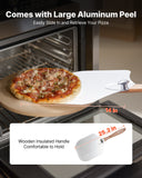 Darrahopens Home & Garden > Scales > Kitchen Scales VEVOR Pizza Stone, 381 mm Round Cordierite Pizza Stone, Extra Large Baking-Stone with Aluminum Peel, 17 mm Thickness Heat-Resistant Cooking Cordierite, for Kitchen Oven, Baking Pizzas, BBQ Grilling