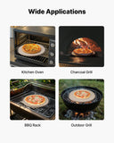 Darrahopens Home & Garden > Scales > Kitchen Scales VEVOR Pizza Stone, 406 mm Round Cordierite Pizza Stone, Extra Large Baking-Stone with a Durable Stand, 17 mm Thickness Heat-Resistant Cooking Cordierite, for Kitchen Oven, Baking Pizzas, BBQ Grilling