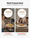 Darrahopens Home & Garden > Scales > Kitchen Scales VEVOR Pizza Stone, 406 mm Round Cordierite Pizza Stone, Extra Large Baking-Stone with a Durable Stand, 17 mm Thickness Heat-Resistant Cooking Cordierite, for Kitchen Oven, Baking Pizzas, BBQ Grilling
